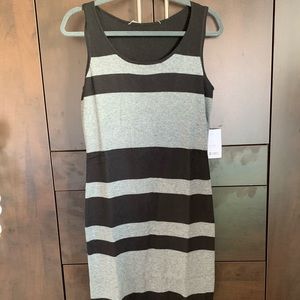 Athleta Haven Blk Grey Reversible Sweater Dress